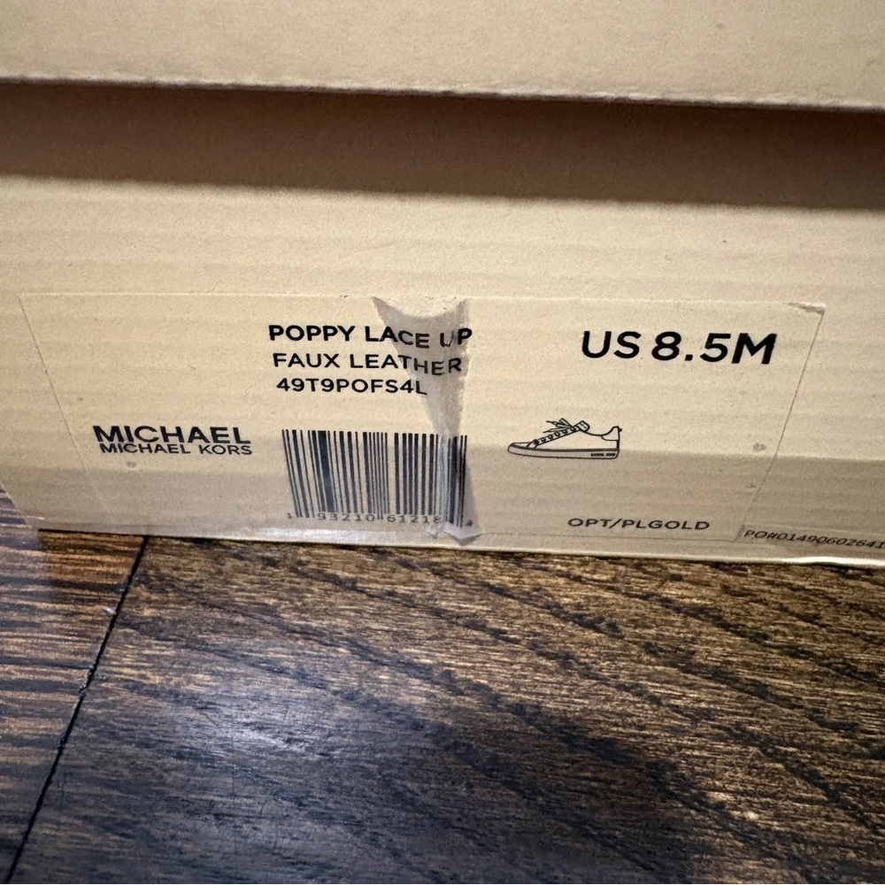 Michael Kors White and Gold Sneakers - Picture 7 of 8